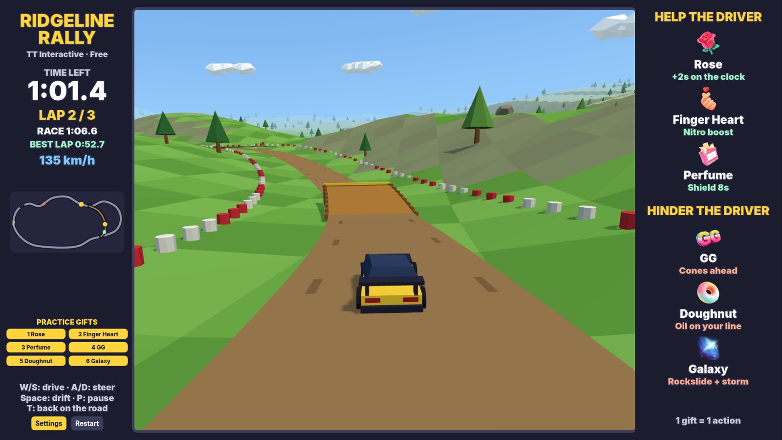 Ridgeline Rally: the dirt shortcut leading up to the wooden jump