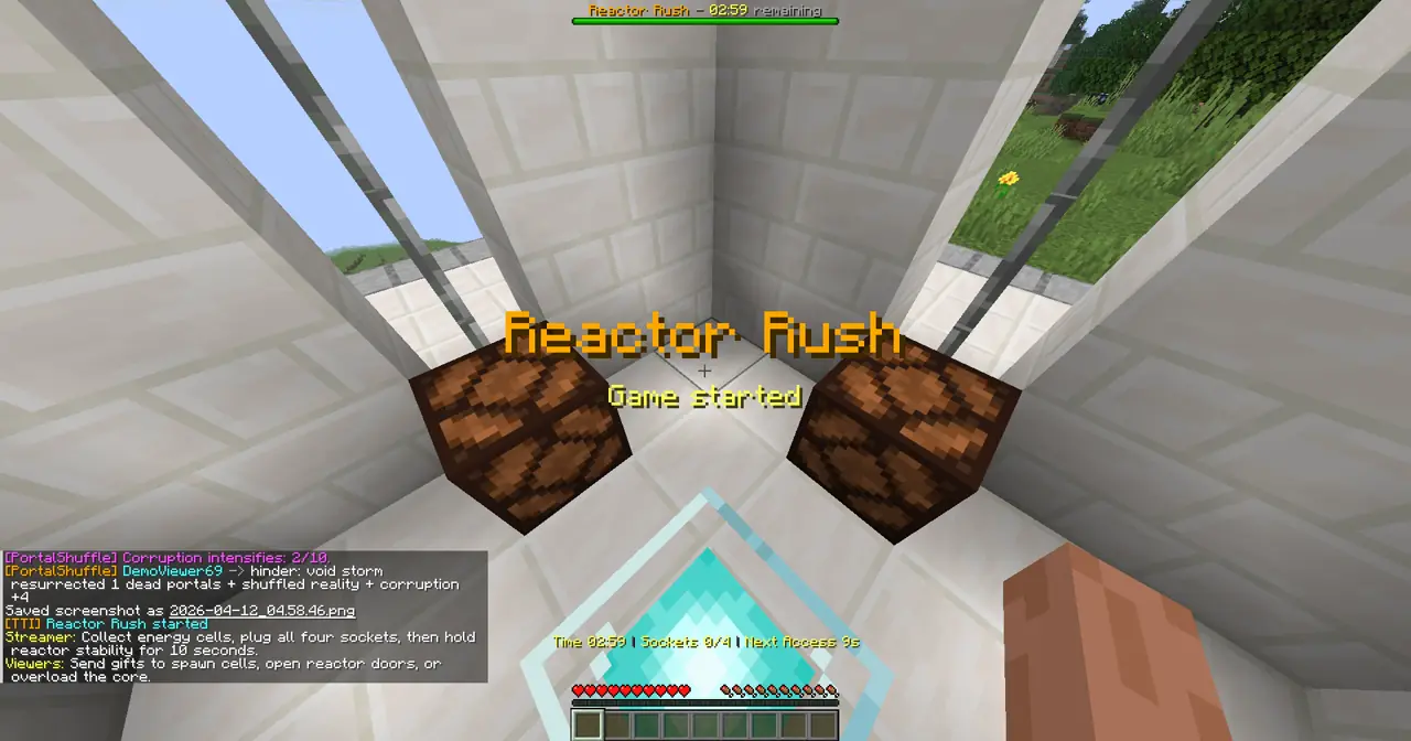 Reactor Rush gameplay screenshot showing round start
