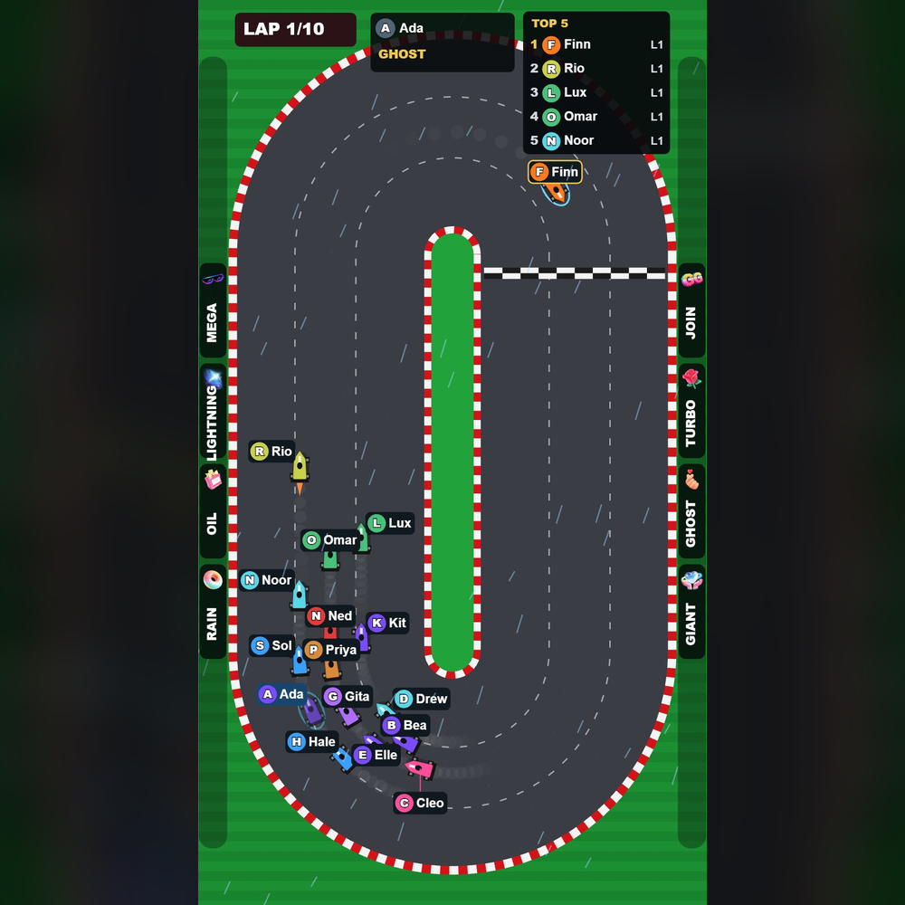 Car Race screenshot showing arena action