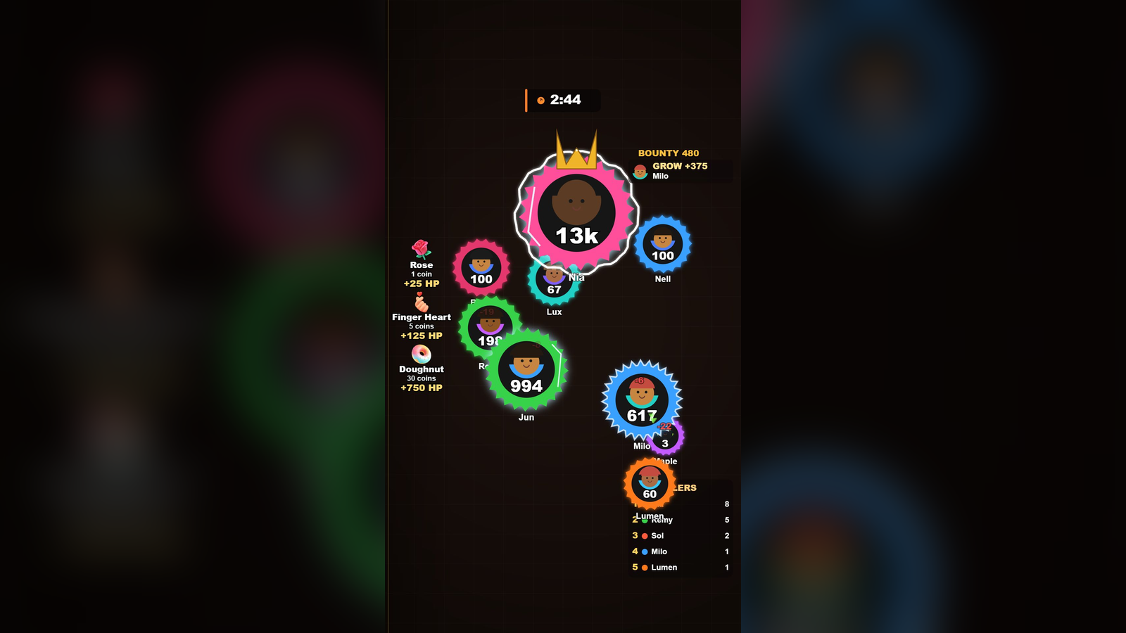 Chainsaw Clash hero screenshot showing active battle
