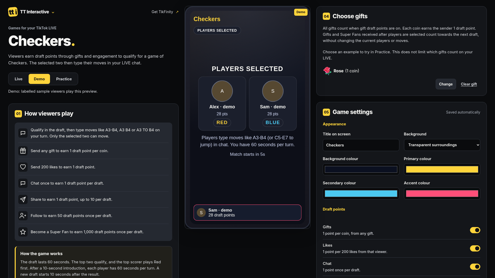 Checkers screenshot showing capture threat