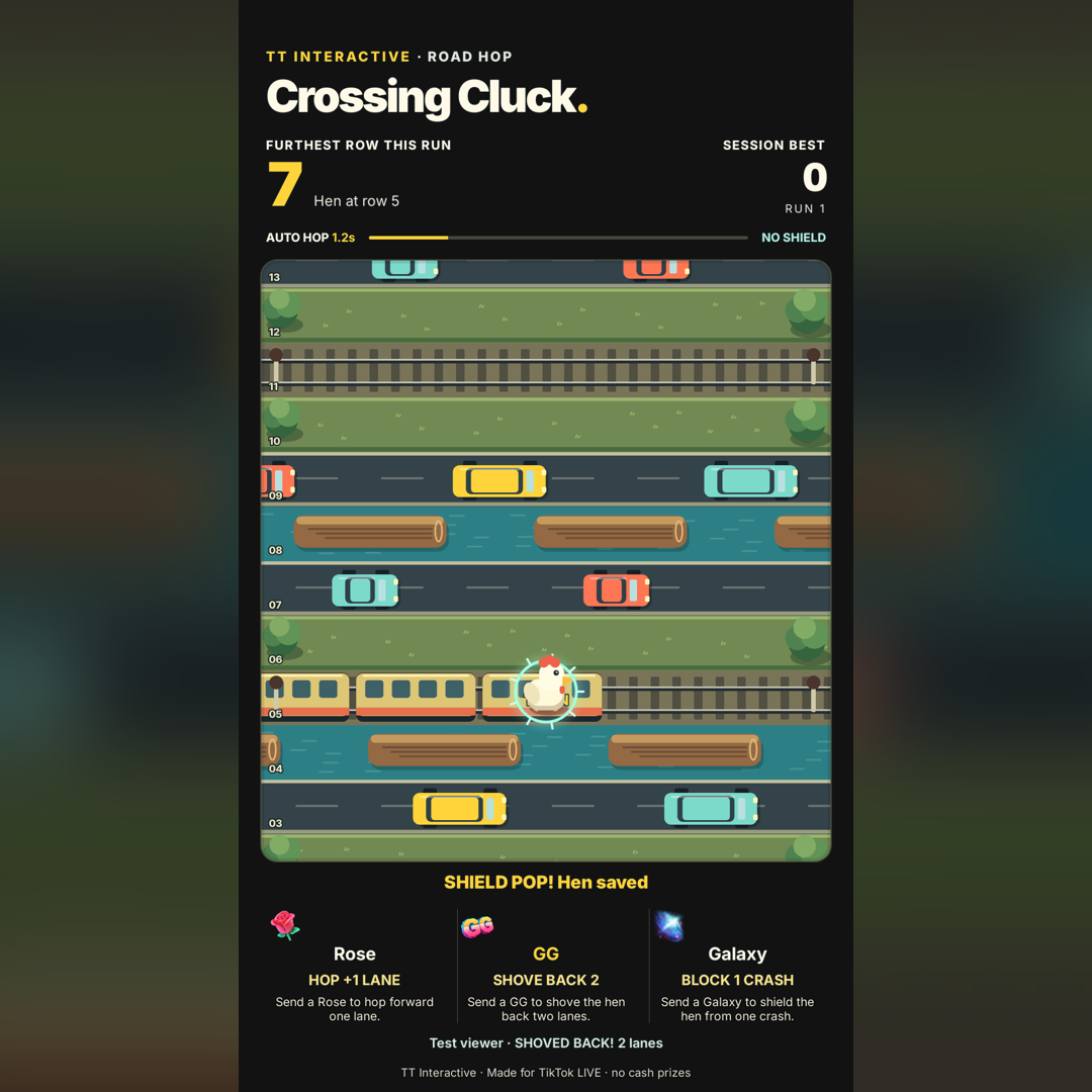 Crossing Cluck screenshot showing crossing cluck gifts