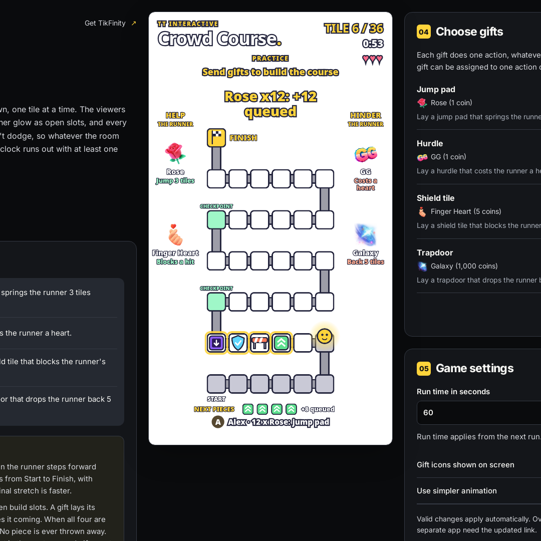 Crowd Course screenshot showing crowd course build