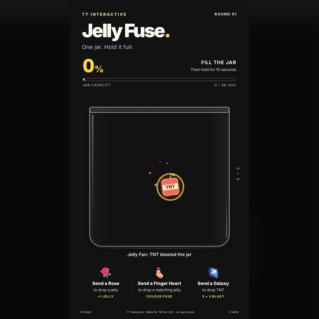 Jelly Fuse screenshot showing jelly fuse gifts