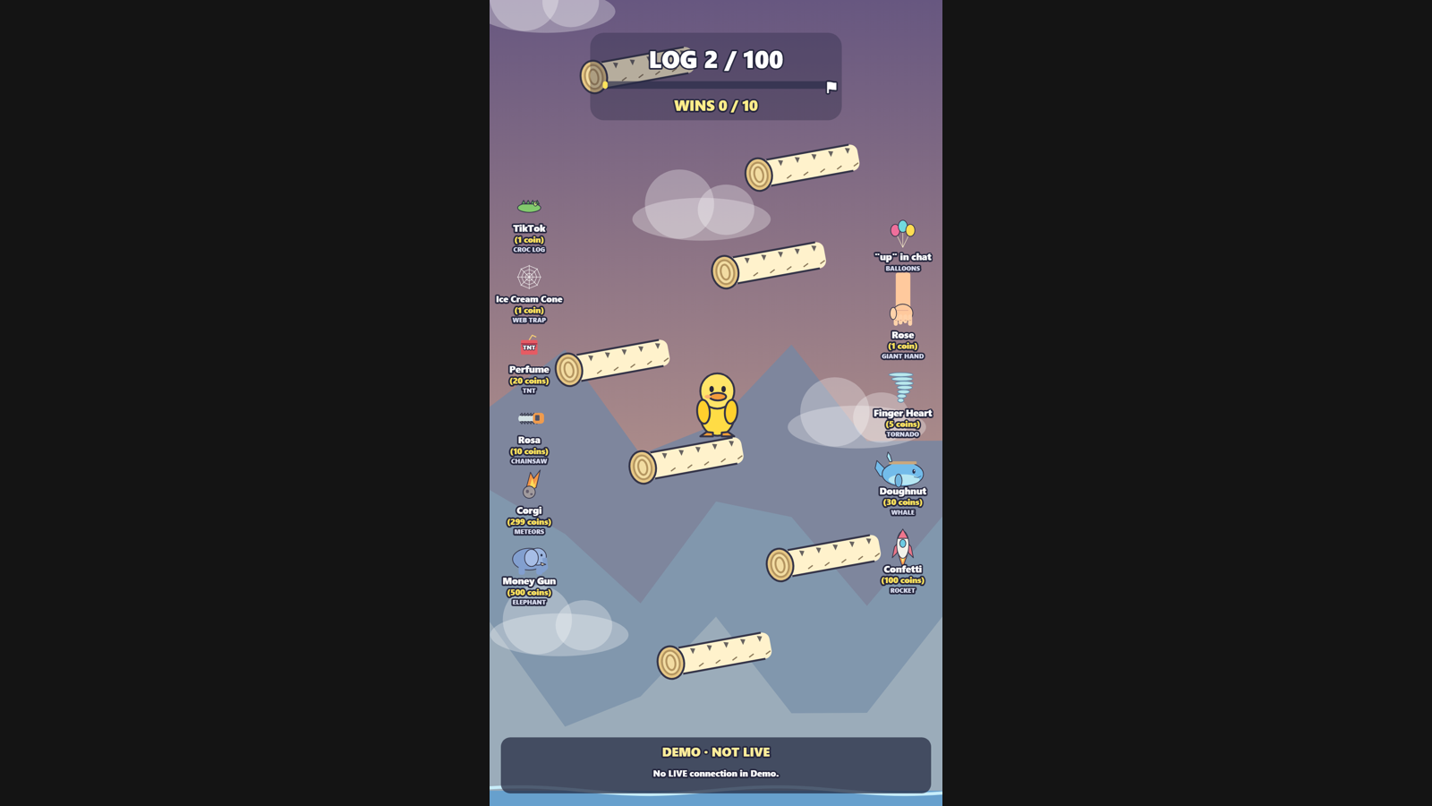 Log Rush hero screenshot showing active play