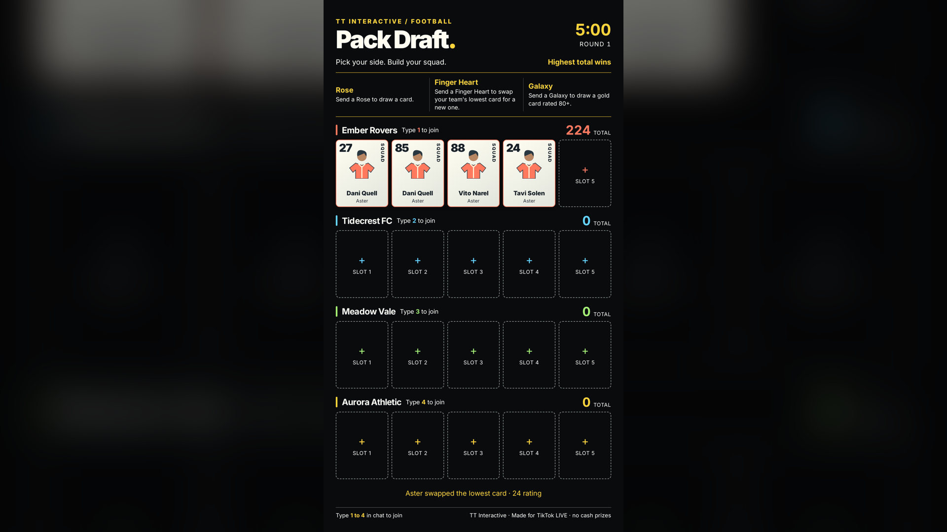 Pack Draft hero screenshot showing pack draft gifts