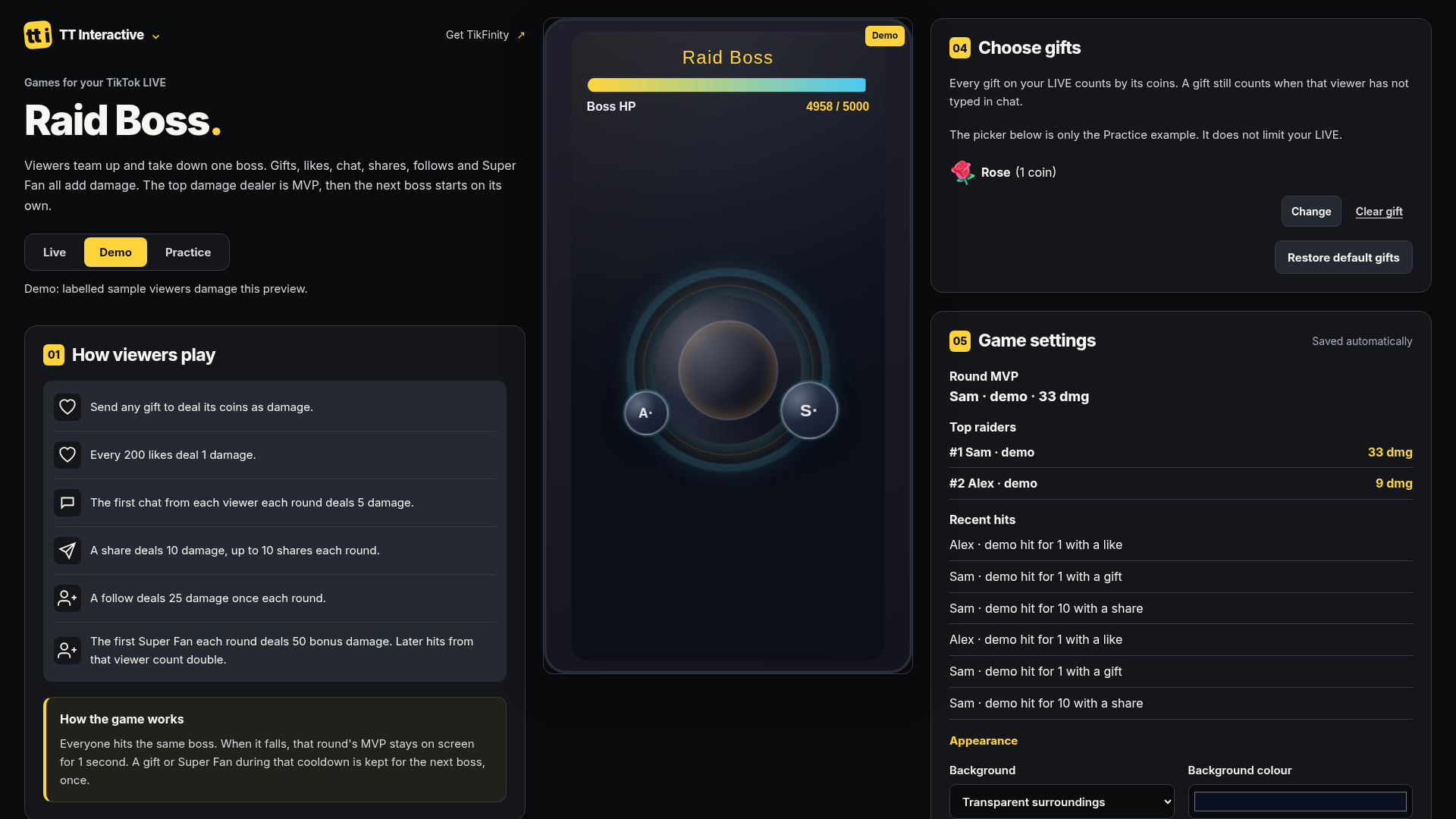 Raid Boss screenshot showing boss battle