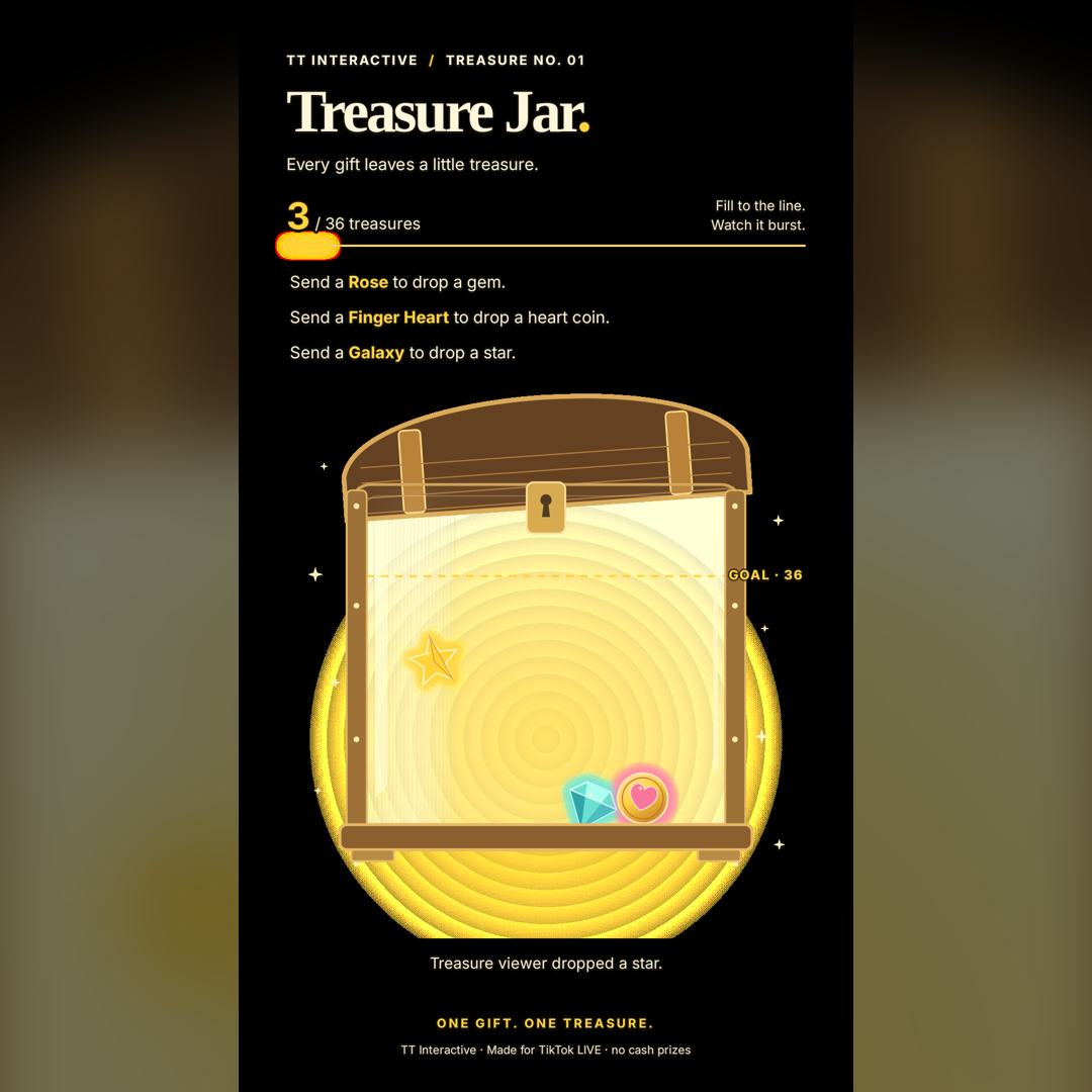 Treasure Jar screenshot showing treasure jar gifts