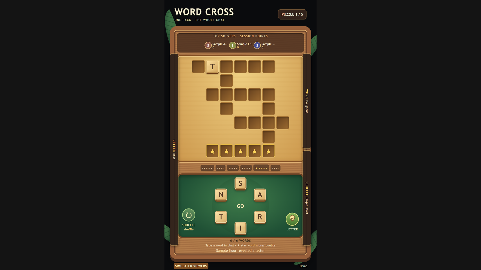 Word Cross hero screenshot showing active play