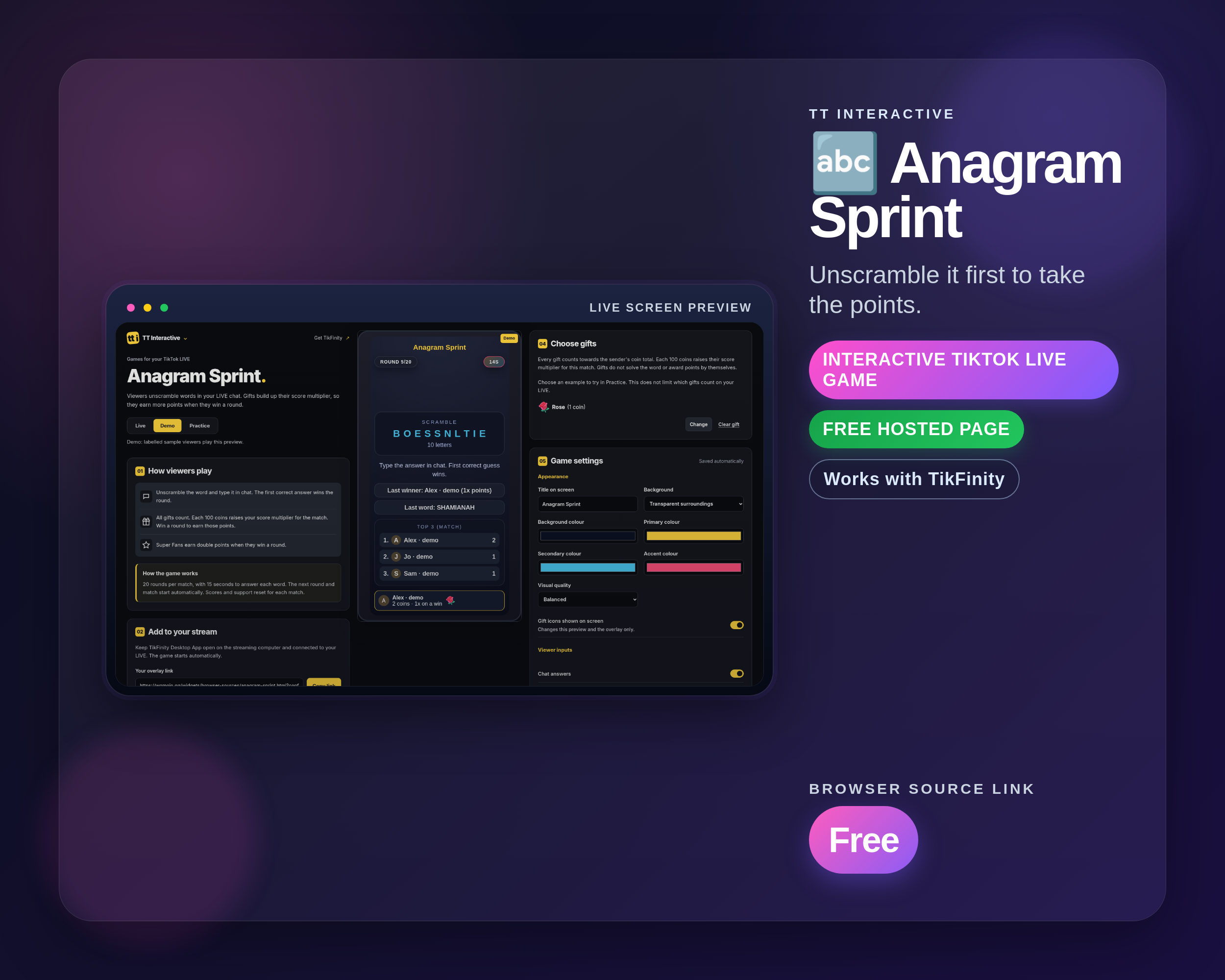Anagram Sprint widget thumbnail