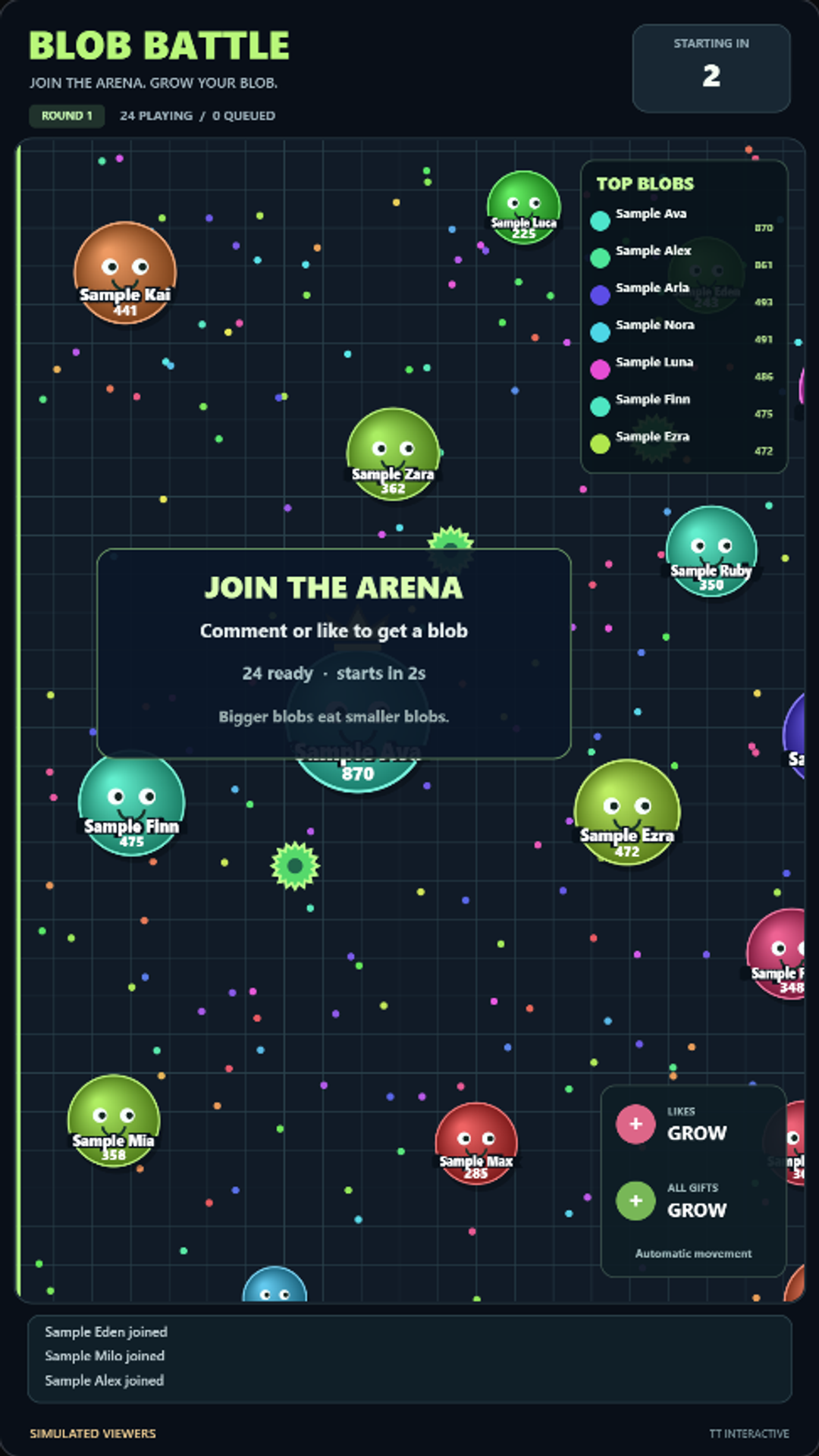 Blob Battle widget thumbnail