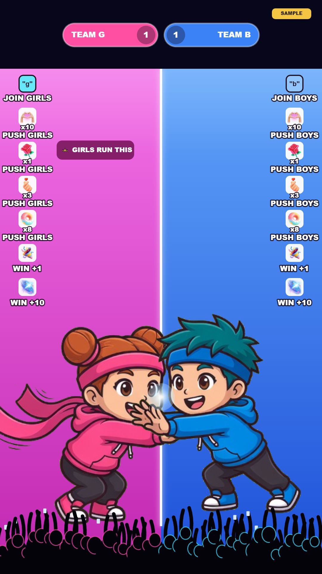 Boys vs Girls widget thumbnail