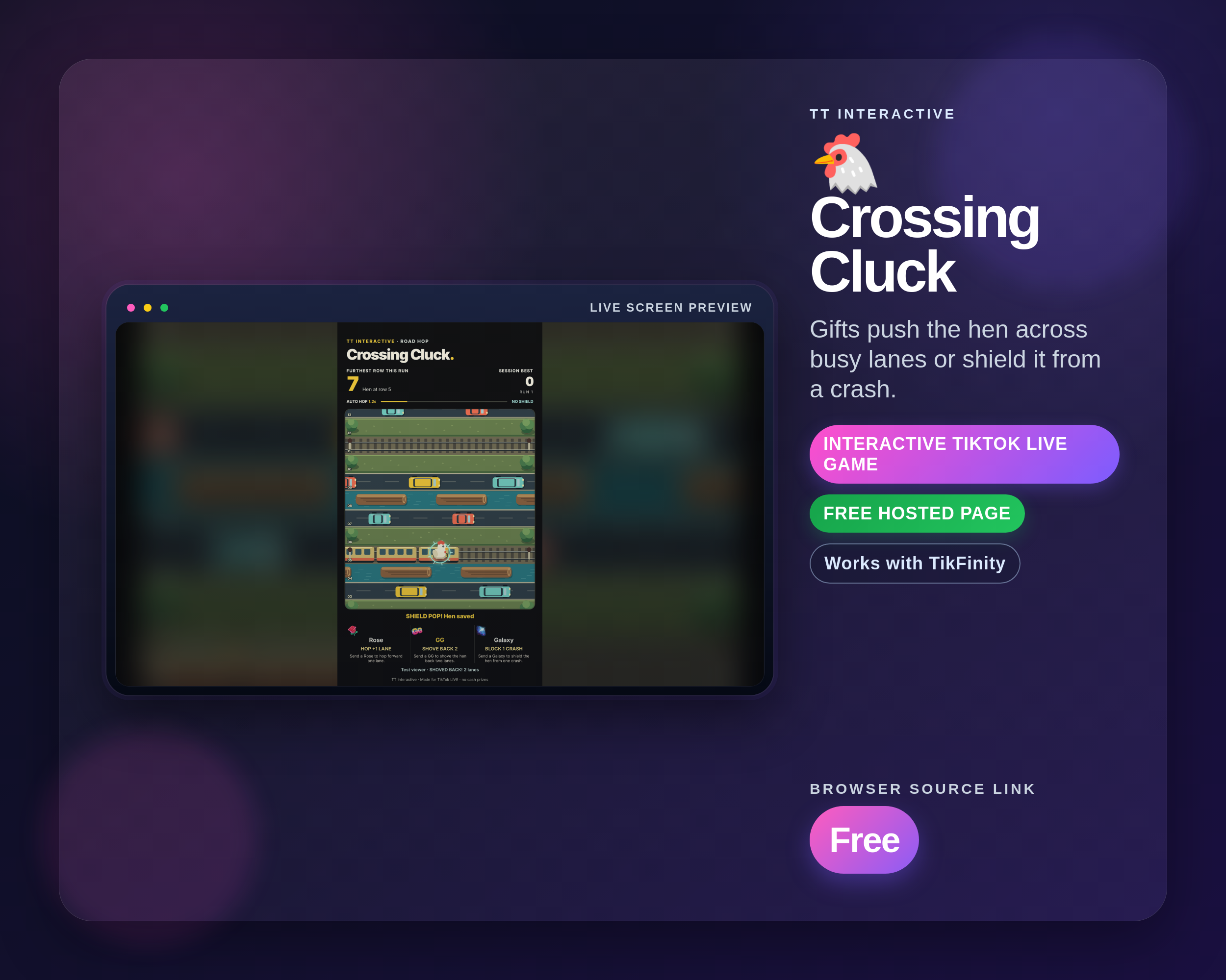 Crossing Cluck widget thumbnail