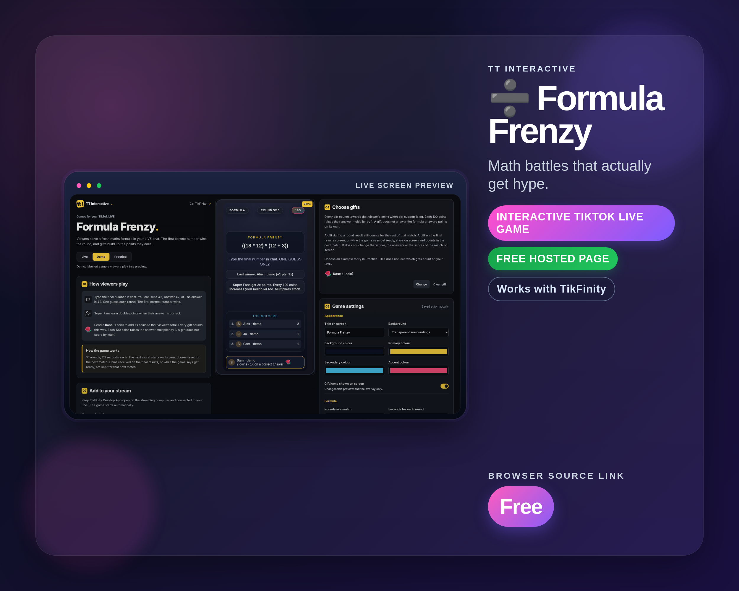 Formula Frenzy widget thumbnail