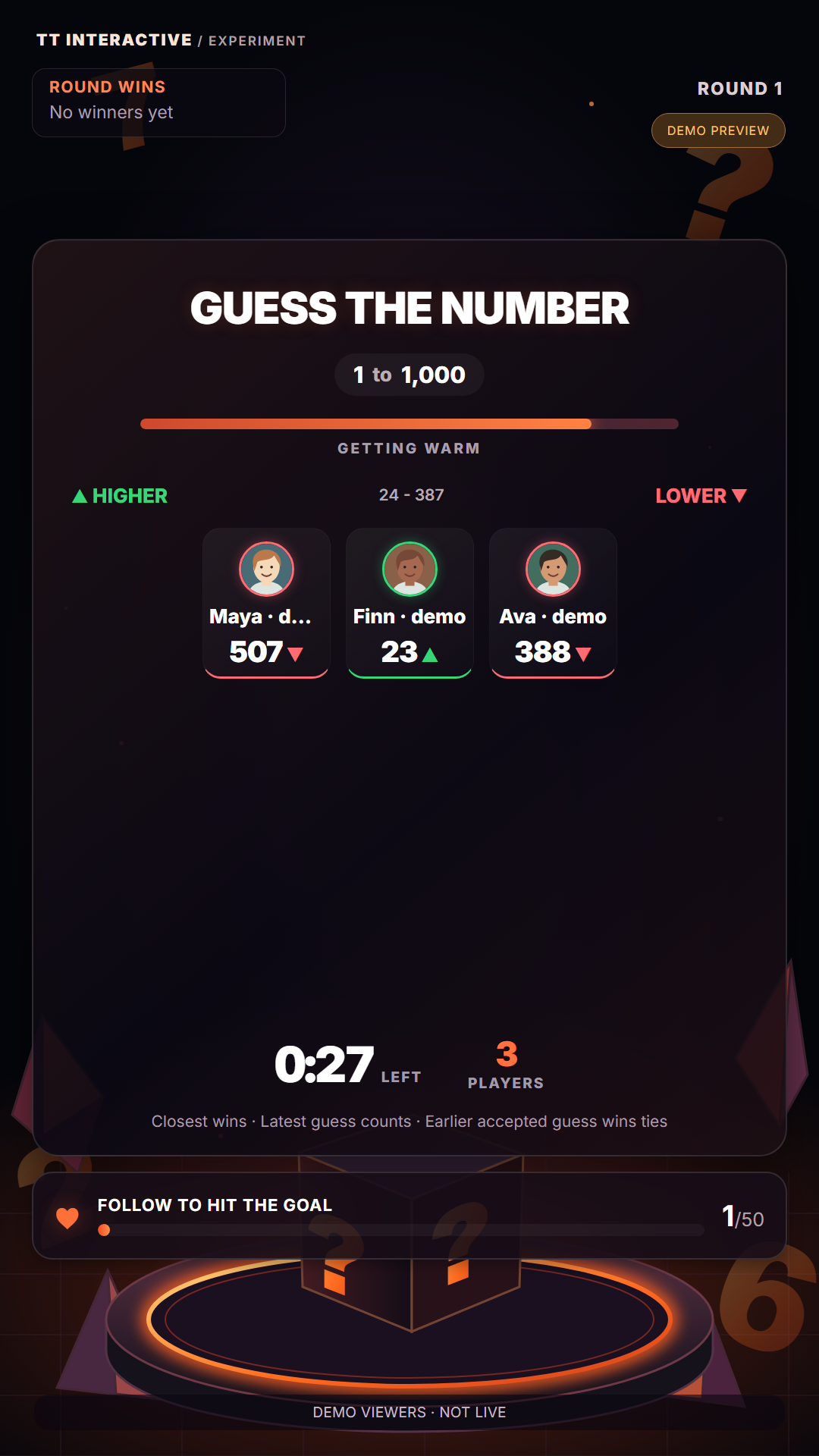 Guess the Number widget thumbnail