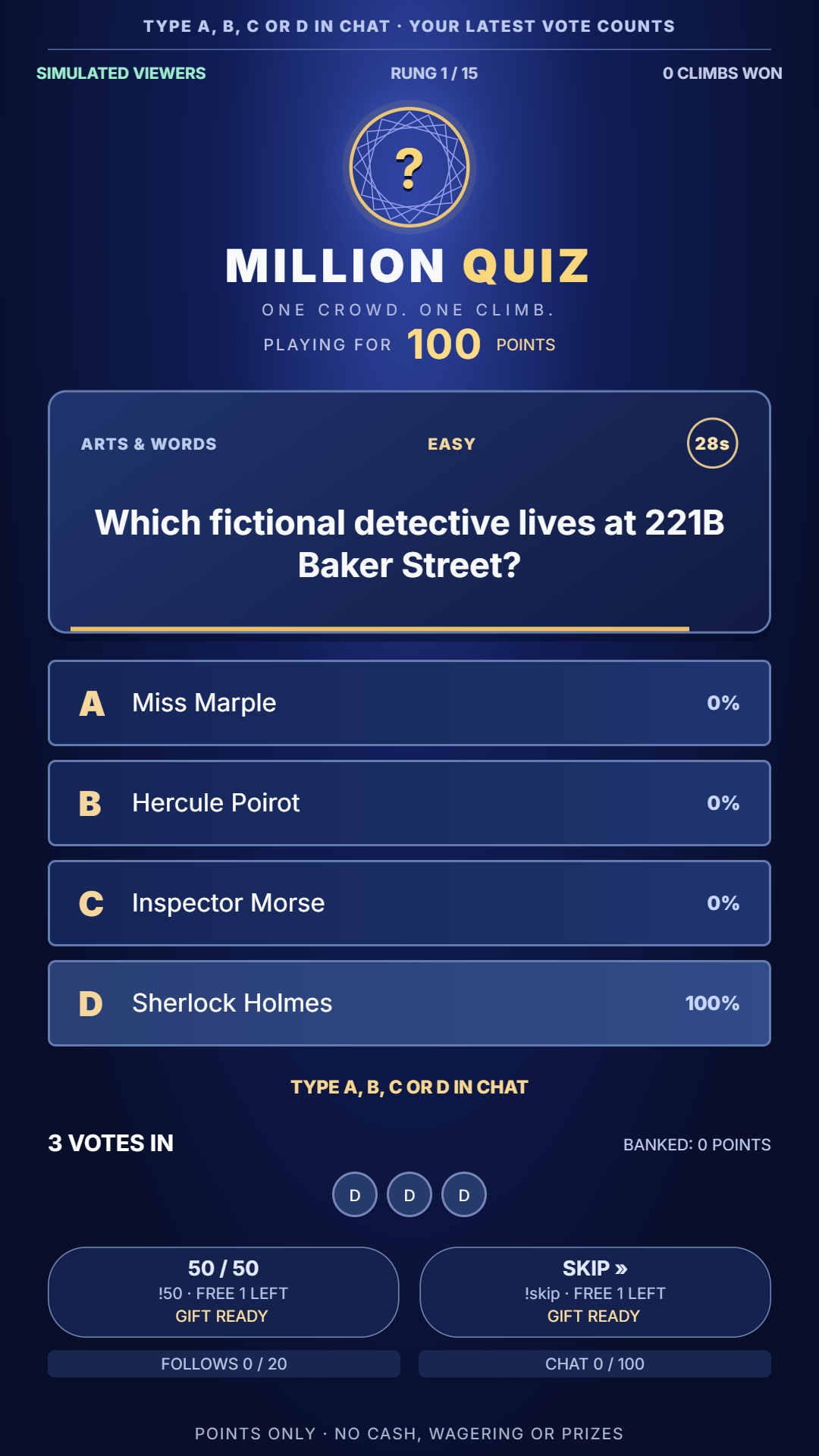 Million Quiz widget thumbnail