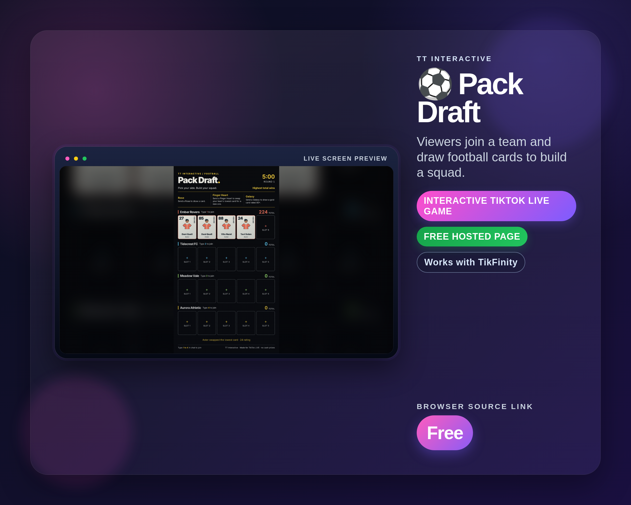 Pack Draft widget thumbnail